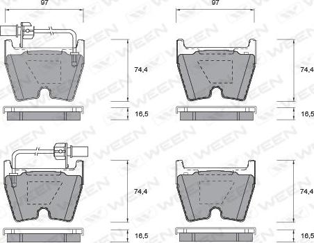 Ween 151-1047 - Set placute frana,frana disc aaoparts.ro