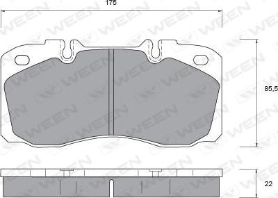 Ween 151-1055 - Set placute frana,frana disc aaoparts.ro