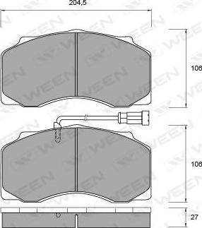 Ween 151-1057 - Set placute frana,frana disc aaoparts.ro