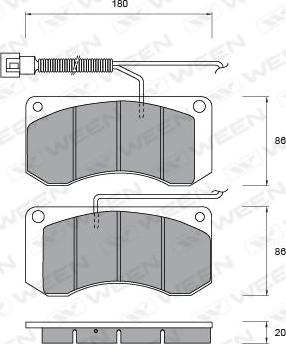 Ween 151-1038 - Set placute frana,frana disc aaoparts.ro