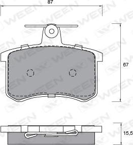 Ween 151-1196 - Set placute frana,frana disc aaoparts.ro