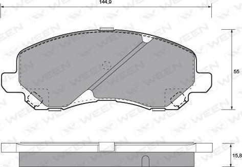 Ween 151-1114 - Set placute frana,frana disc aaoparts.ro