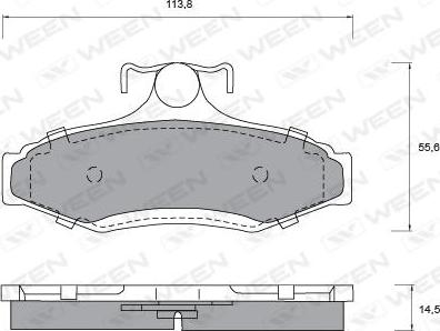 Ween 151-1189 - Set placute frana,frana disc aaoparts.ro