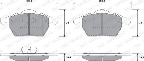 Ween 151-1122 - Set placute frana,frana disc aaoparts.ro