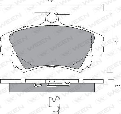 Ween 151-1345 - Set placute frana,frana disc aaoparts.ro