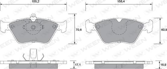 Ween 151-1312 - Set placute frana,frana disc aaoparts.ro
