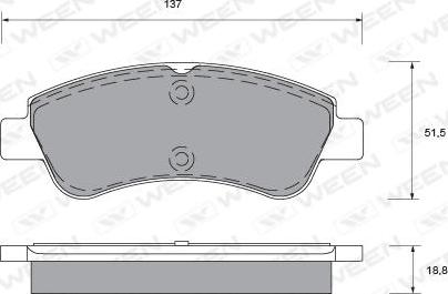 Ween 151-1323 - Set placute frana,frana disc aaoparts.ro