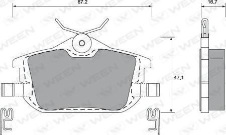 Ween 151-1249 - Set placute frana,frana disc aaoparts.ro