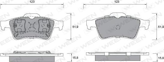Ween 151-1246 - Set placute frana,frana disc aaoparts.ro