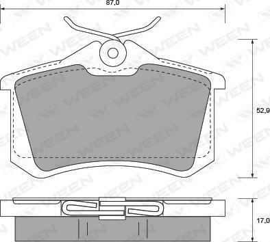 Ween 151-1206 - Set placute frana,frana disc aaoparts.ro