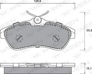 Ween 151-1276 - Set placute frana,frana disc aaoparts.ro
