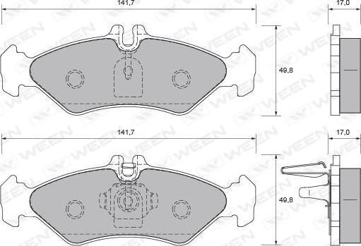 Ween 151-1752 - Set placute frana,frana disc aaoparts.ro