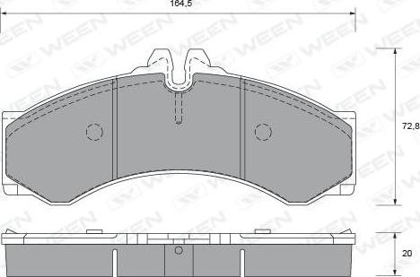 Ween 151-1768 - Set placute frana,frana disc aaoparts.ro