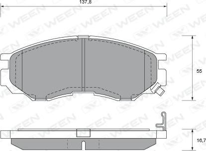 Ween 151-1767 - Set placute frana,frana disc aaoparts.ro