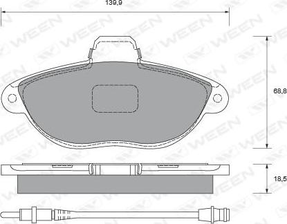 Ween 151-1719 - Set placute frana,frana disc aaoparts.ro