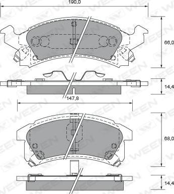 Ween 151-2401 - Set placute frana,frana disc aaoparts.ro