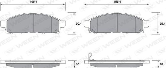 Ween 151-2592 - Set placute frana,frana disc aaoparts.ro