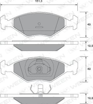 Ween 151-2686 - Set placute frana,frana disc aaoparts.ro