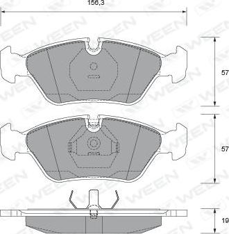 Ween 151-2099 - Set placute frana,frana disc aaoparts.ro