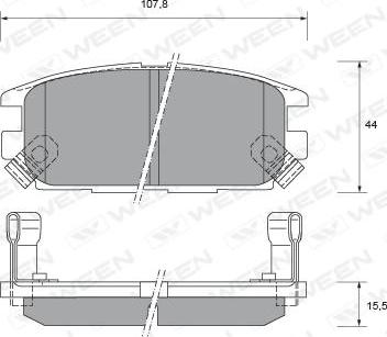 Ween 151-2193 - Set placute frana,frana disc aaoparts.ro