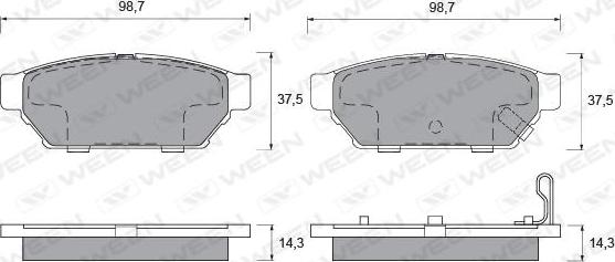 Ween 151-2107 - Set placute frana,frana disc aaoparts.ro