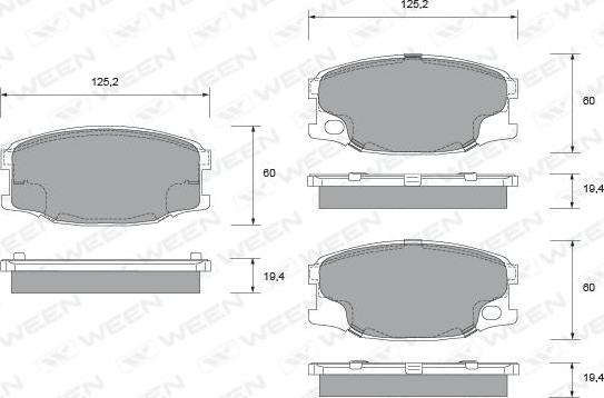 Ween 151-2349 - Set placute frana,frana disc aaoparts.ro