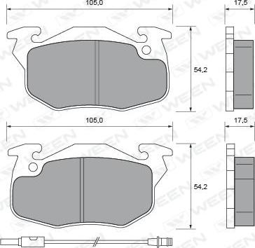 Ween 151-2246 - Set placute frana,frana disc aaoparts.ro