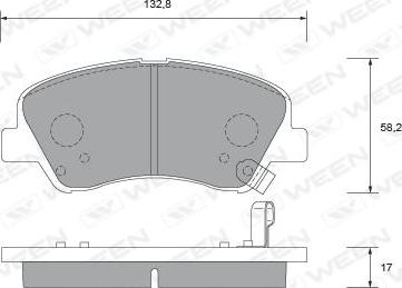 Ween 151-2735 - Set placute frana,frana disc aaoparts.ro