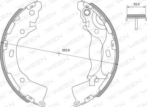 Ween 152-2465 - Set saboti frana aaoparts.ro