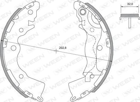 Ween 152-2468 - Set saboti frana aaoparts.ro