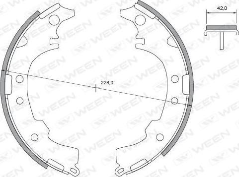 Ween 152-2425 - Set saboti frana aaoparts.ro