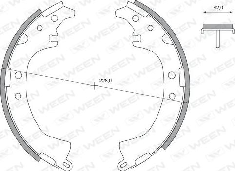 Ween 152-2423 - Set saboti frana aaoparts.ro