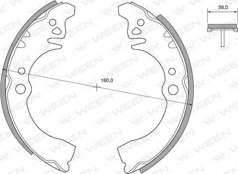 Ween 152-2422 - Set saboti frana aaoparts.ro