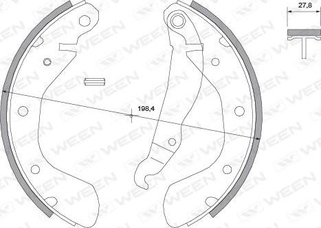 Ween 152-2044 - Set saboti frana aaoparts.ro