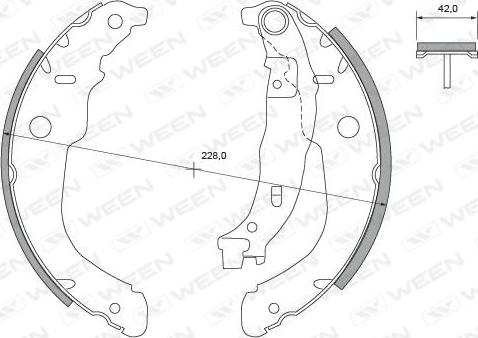 Ween 152-2046 - Set saboti frana aaoparts.ro