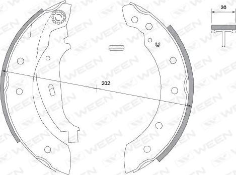 Ween 152-2010 - Set saboti frana aaoparts.ro