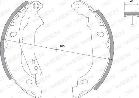 Ween 152-2020 - Set saboti frana aaoparts.ro