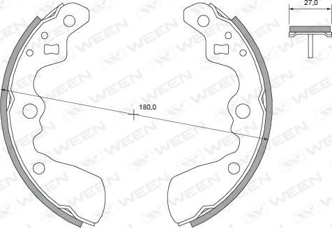 Ween 152-2399 - Set saboti frana aaoparts.ro