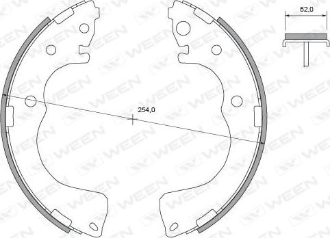 Ween 152-2346 - Set saboti frana aaoparts.ro