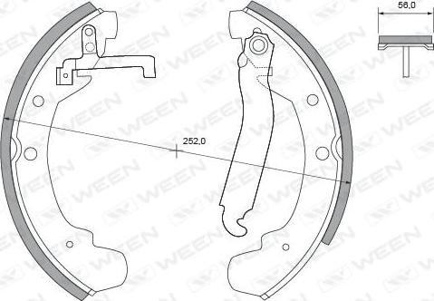 Ween 152-2360 - Set saboti frana aaoparts.ro
