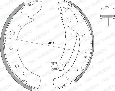 Ween 152-2373 - Set saboti frana aaoparts.ro
