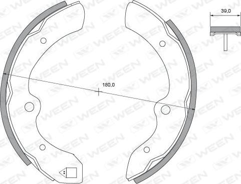Ween 152-2259 - Set saboti frana aaoparts.ro