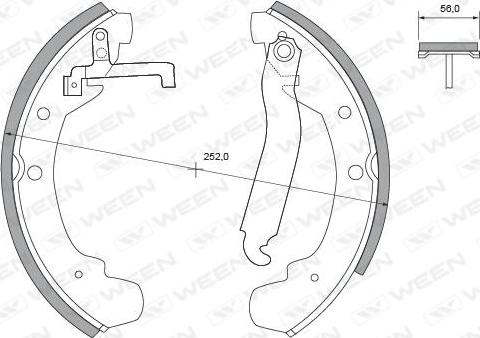 Ween 152-2265 - Set saboti frana aaoparts.ro