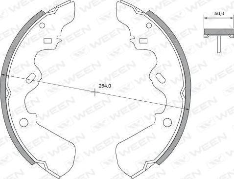 Ween 152-2201 - Set saboti frana aaoparts.ro