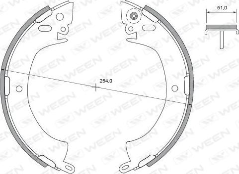 Ween 152-2280 - Set saboti frana aaoparts.ro
