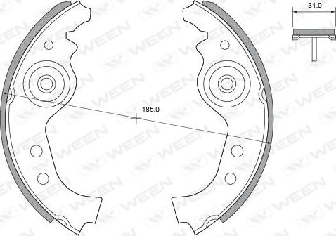 Ween 152-2271 - Set saboti frana aaoparts.ro