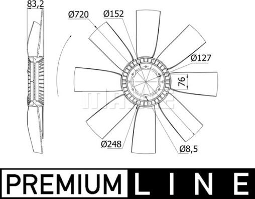 Wilmink Group WG2180909 - Paleta ventilator, racire motor aaoparts.ro