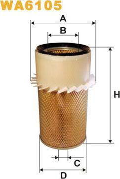 WIX Filters WA6105 - Filtru aer aaoparts.ro