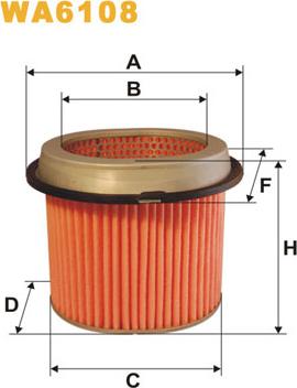 WIX Filters WA6108 - Filtru aer aaoparts.ro