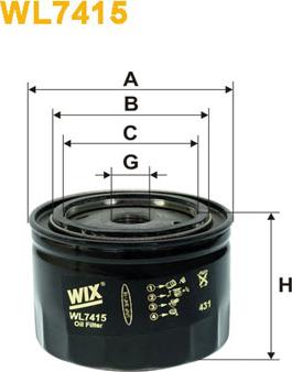 WIX Filters WL7415 - Filtru ulei aaoparts.ro